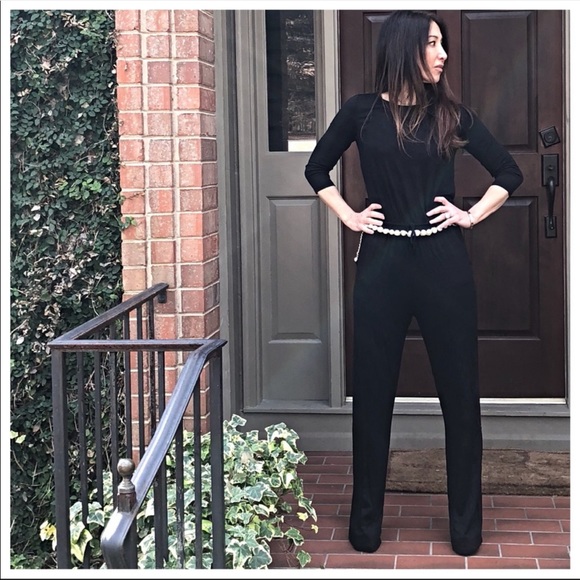 ✨LAST ONE ✨Black wide leg side pocket jumpsuit - Picture 6 of 6